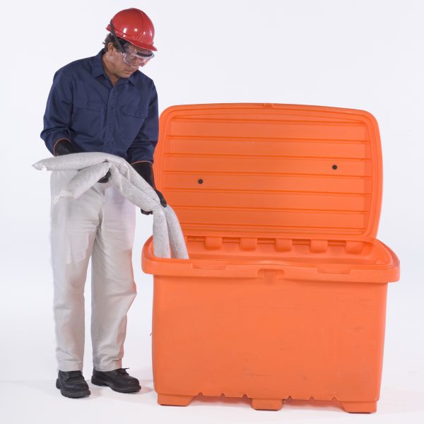Utility Box, 15 cub. ft. capacity, 5" Hard Wheels, Safety Orange