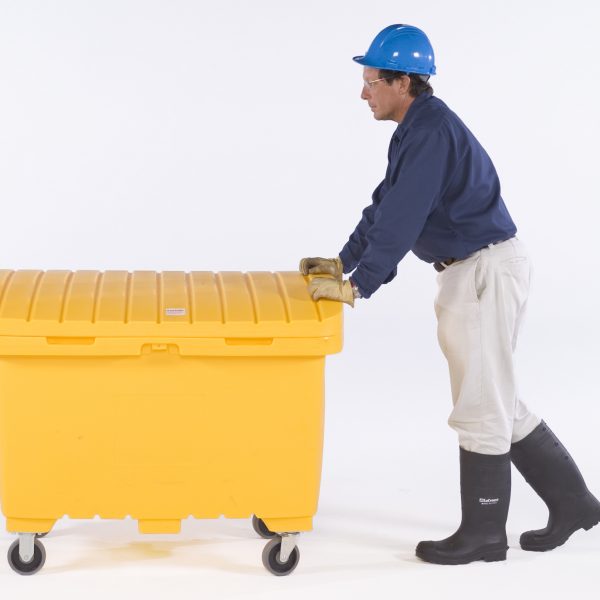 Utility Box, 15 cub. ft. capacity, 5" Hard Wheels , Yellow
