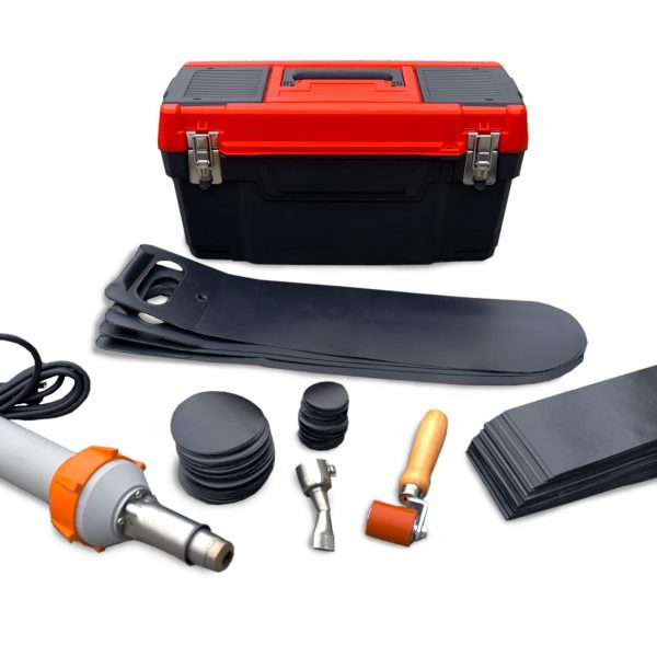 Berm Repair Kit (Includes Heat Gun, Roller, Attachments, Qty. 50 of 2"" Round, 4"" Round & 4""X12"" Patches of One of the Following: XR5, Copolymer 20