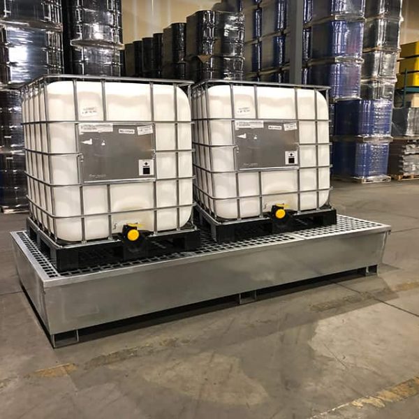 Steel Twin IBC Spill Pallet Steel Model