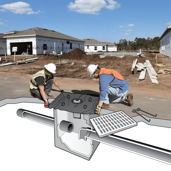 Drain Guard, Reusable Model Curb-Style 24" x 24", High Flow, 4 Overflow Ports